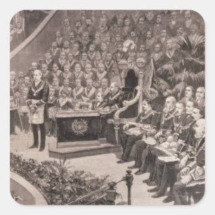 Sticker Carré Rassemblement maçonnique grand dans l'Albert royal