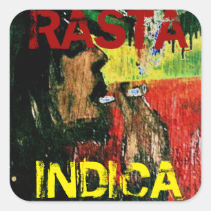 STICKER CARRÉ RASTA INDICA
