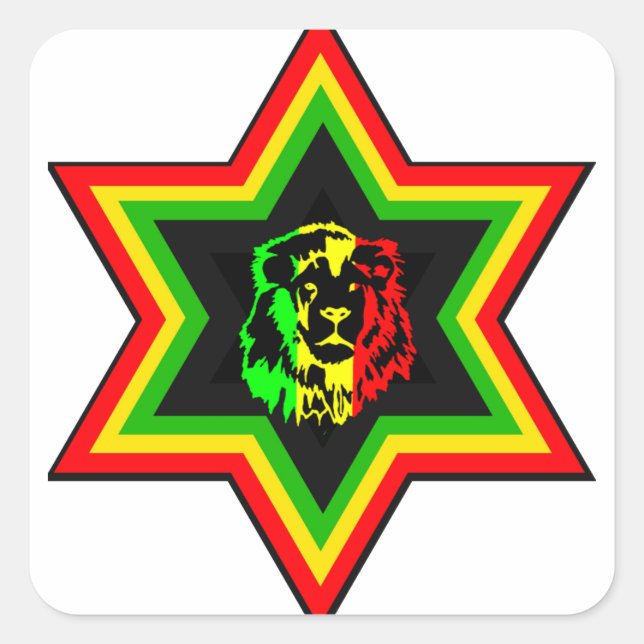 Sticker Carré Rasta juif (Devant)