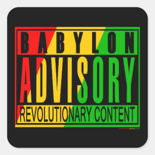 Sticker Carré RASTA reggae