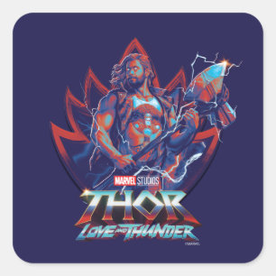 Sticker Carré Ravager Thor Guardians de Galaxy Graphic