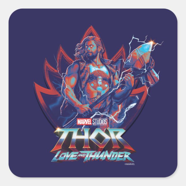 Sticker Carré Ravager Thor Guardians de Galaxy Graphic (Devant)