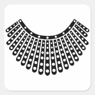 Sticker Carré RBG Ruth Bader Ginsburg Parties scintillant Coller