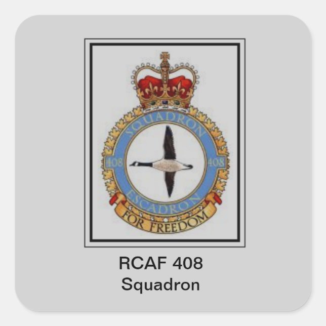 Sticker Carré rcaf 408 (Devant)
