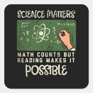 Sticker Carré Reading - Reading Makes