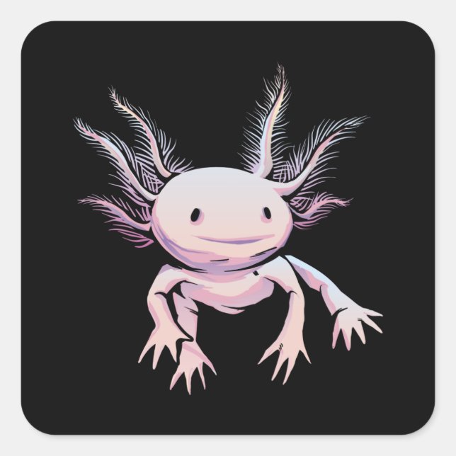 Sticker Carré Realistic Axolotl Animal (Devant)