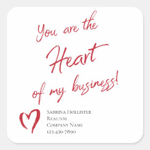Sticker Carré Realtor Marketing Valentine's Day Marketing