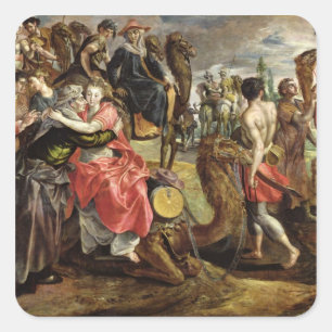 Sticker Carré Rebecca Adieu à sa famille, vers 1562