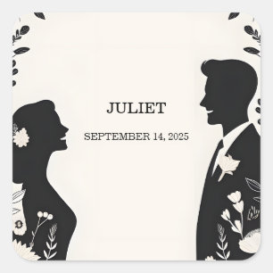 Sticker Carré Réception de mariage drôle humour funky unique mèm