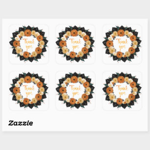Sticker Carré Réception de mariage répétition Élégant Postage