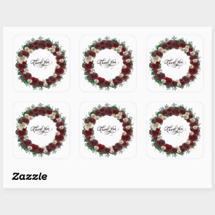 Sticker Carré Réception de mariage répétition Élégant Postage