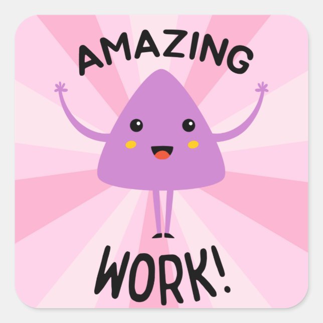 Sticker Carré Récompense des étudiants pour les professeurs de t (Devant)