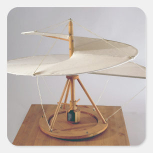 Sticker Carré Reconstruction modèle de la conception de da Vinc