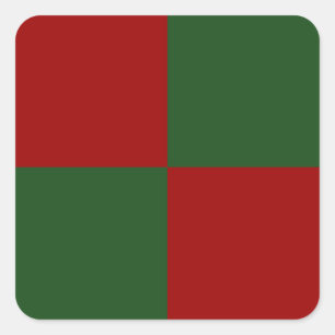 Sticker Carré Rectangles rouge et vert