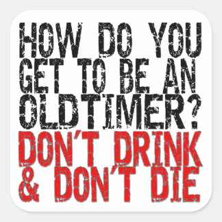 Sticker Carré Récupérer Vieux Timer plaisanter