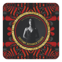Red Black + Gold Dark Artistry Business Promo Self