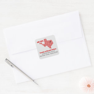 Sticker Carré Red est parti au sud, Y'All Moving