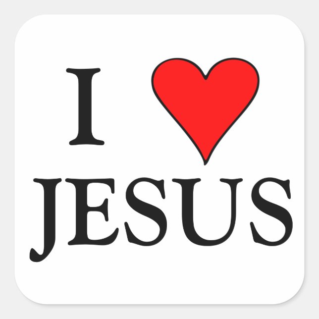 Sticker Carré Red I COEUR JESUS (Devant)
