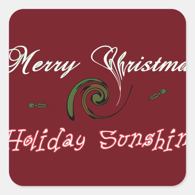 Sticker Carré Red Joyeux Noël Sunshine Wives.png (Devant)