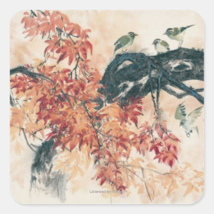 Sticker Carré Red Maples