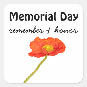 Sticker Carré Red Poppy