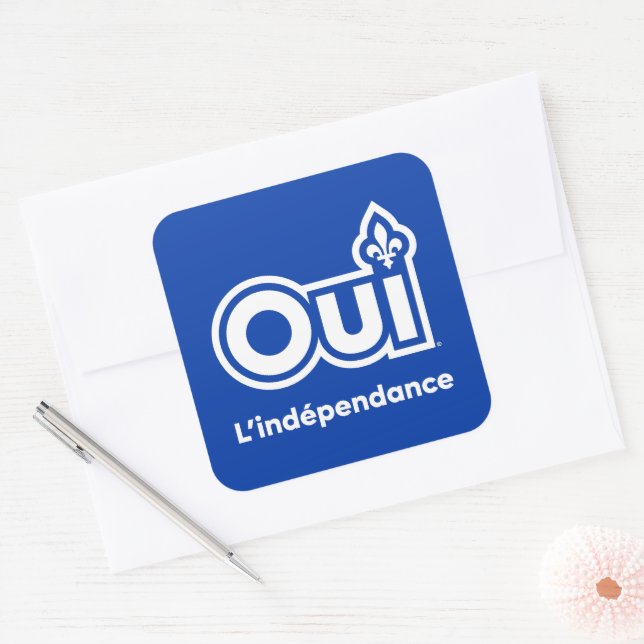 Sticker Carré Référendum OUI-Québec (Enveloppe)