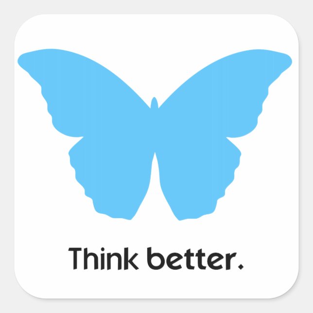 Sticker Carré Réfléchissez mieux avec MorphOS (Devant)