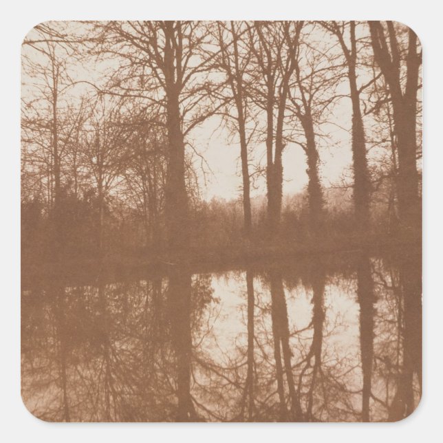 Sticker Carré Réflexions, 1843 (photo sépia) (Devant)