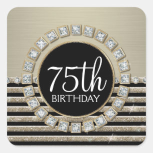 Sticker Carré Regard horizontal moderne de parties scintillantes