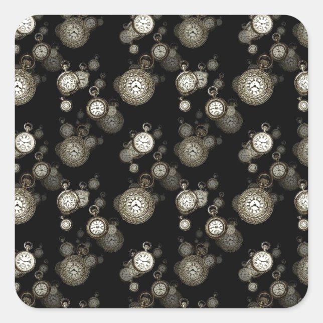 Sticker Carré Regarder les faces imprimé - accessoire à motif st (Devant)