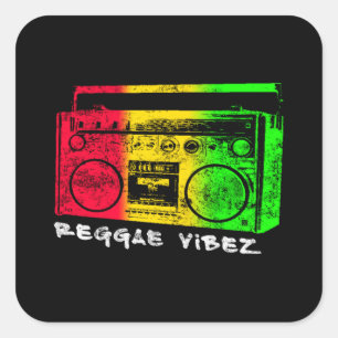 Sticker Carré Reggae Vibez