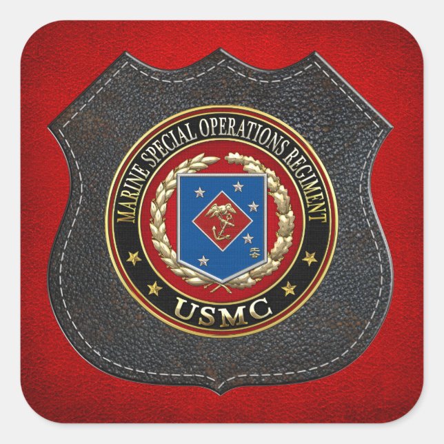 Sticker Carré Régiment d'opérations spéciales marines (MSOR) [3D (Devant)