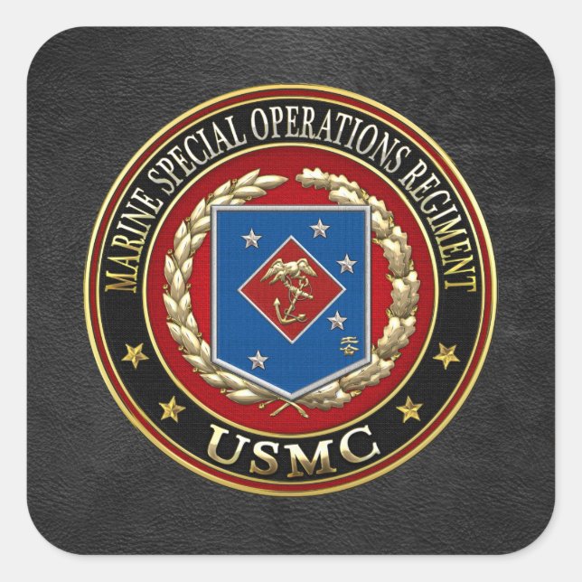 Sticker Carré Régiment d'opérations spéciales marines (MSOR) [3D (Devant)