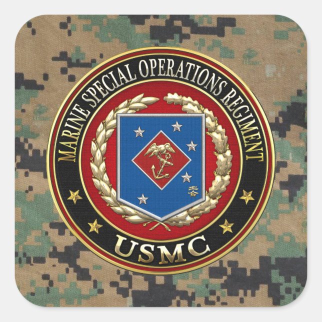 Sticker Carré Régiment d'opérations spéciales marines (MSOR) [3D (Devant)