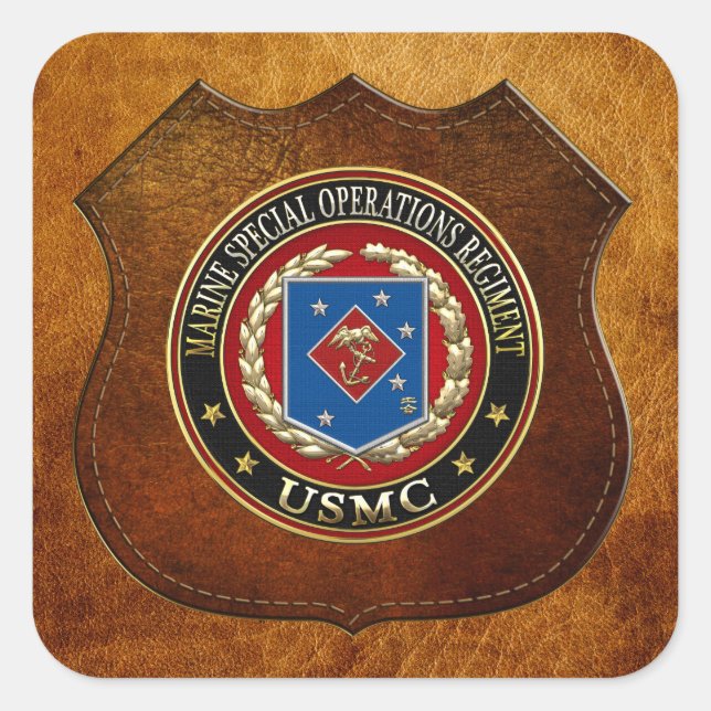 Sticker Carré Régiment d'opérations spéciales marines (MSOR) [3D (Devant)