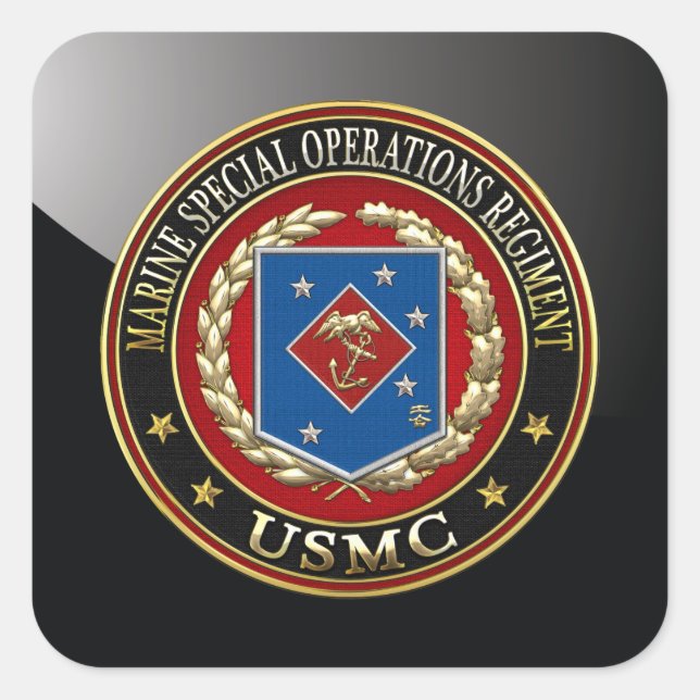 Sticker Carré Régiment d'opérations spéciales marines (MSOR) [3D (Devant)