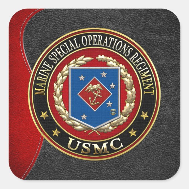 Sticker Carré Régiment d'opérations spéciales marines (MSOR) [3D (Devant)