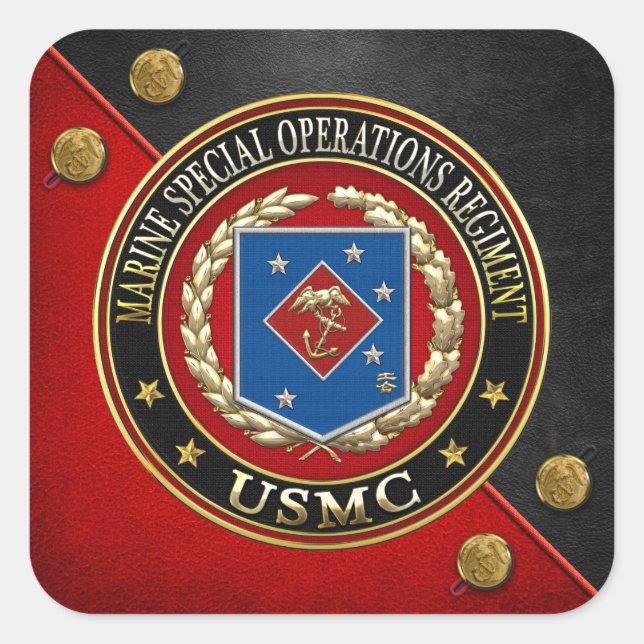 Sticker Carré Régiment d'opérations spéciales marines (MSOR) [3D (Devant)