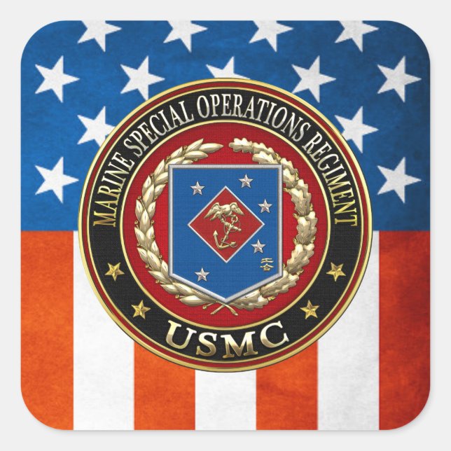 Sticker Carré Régiment d'opérations spéciales marines (MSOR) [3D (Devant)
