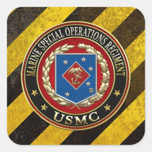 Sticker Carré Régiment marin d'opérations spéciales (MSOR) [3D]