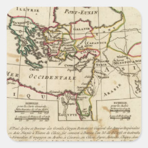 Sticker Carré Régions, endroits dans le nouveau testament