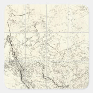 Sticker Carré Régions intérieures de l'Amérique du Nord