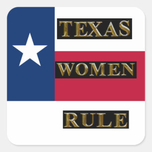 STICKER CARRÉ RÈGLE DES FEMMES DU TEXAS