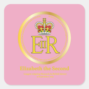 Sticker Carré Reine Elizabeth II
