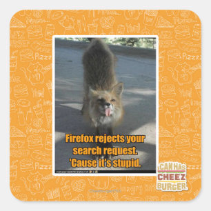Sticker Carré Rejets de Firefox