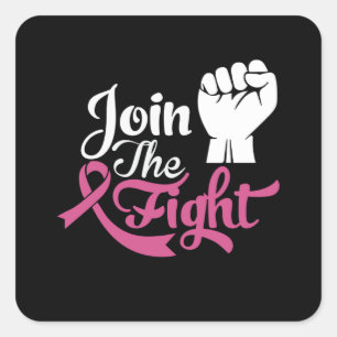 Sticker Carré Rejoignez La Lutte Contre Le Cancer Du Sein Sensib