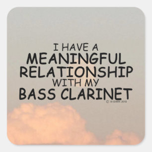 Sticker Carré Relation significative Basse Clarinet Carré Stick