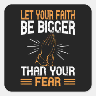 Sticker Carré Religion - Que votre foi soit plus grande