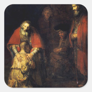 Sticker Carré Rembrandt - Le retour du fils prodigue