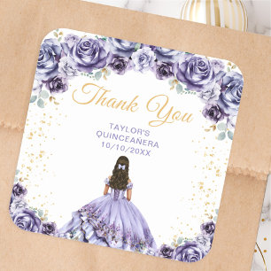 Sticker Carré Remerciements de la Princesse Violet Poussiéreux p